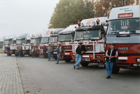 Februar 1993 - Frank L., Uwe W., Peter H., Olaf S., Toni B., Frank F., Siggi A., Guido H. (von links nach rechts)